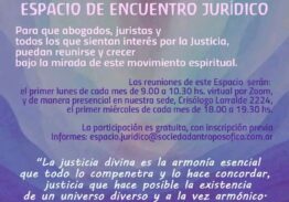 *ESPACIO DE ENCUENTRO JURÍDICO – PRIMER LUNES DE CADA MES – 9 A 10.30HS – VIRTUAL*