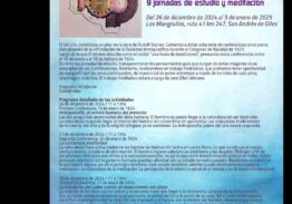 ANTROPOSOFÍA,  UN RESUMEN DESPUÉS DE 21 AÑOS – JORNADAS DE ESTUDIO Y MEDITACIÓN – DEL JUEVES 26 DICIEMBRE AL VIERNES 3 ENERO – PRESENCIAL – SAN ANDRÉS DE GILES